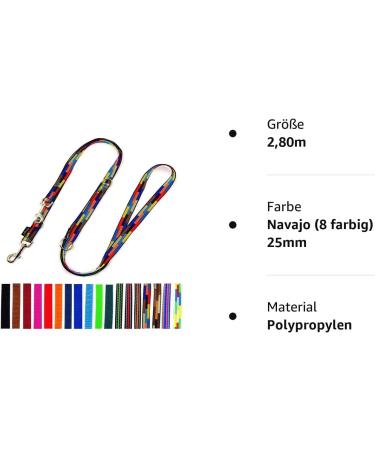Buy Navajo Dog Leash 2.80m | Durable 25mm for Large Dogs | International Shipping Available - Buy Online on GoSupps.com