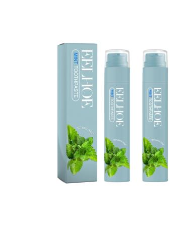 Small toothpaste tube fruity taste dazzling white toothpaste fresh breath tooth white paste stain removal (peppermint 2 PCs)