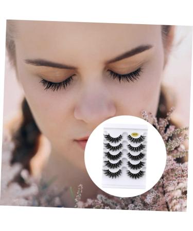 minkissy 5 Pairs Fake Eyelashes Black Trim Decked Cosmetic Lash Decors Natural Eyelashes Party Eyelashes Reusable Black Eyelashes 3d Extend Imitation European and American Miss - Buy Online on GoSupps.com
