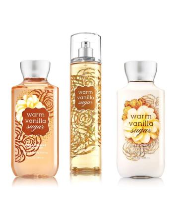 Bath & Body Works Warm Vanilla Sugar Body Set | Shower Gel  Body Lotion & Fragrance Mist
