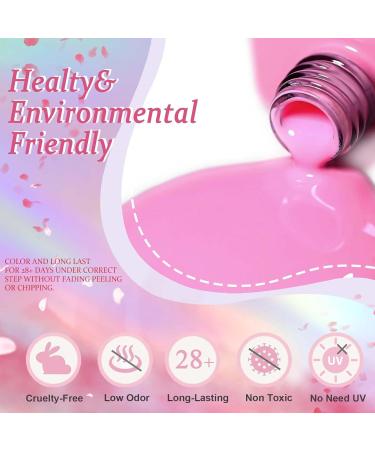 Pink Nail Polish - Dusky Pink Nail Varnish - Summer Coloured Grey Pink Quick Dry Nail Varnish - Water Based Chip Resistant No Need UV Air Dry DIY Nail Art (Dark Pink) - Buy Online on GoSupps.com