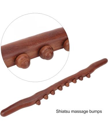 Premium Wooden Gua Sha Massage Tools - 8 Pearl Roller & Curved Stick for Fatigue Relief & Contouring - Buy Online on GoSupps.com