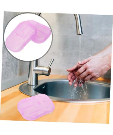 BESPORTBLE 20pieces Portable Travel Soap Sheets Convenient Hand Washing Soap Slices for Camping Outdoor and Business Trips Per Box Purple for The Go - Buy Online on GoSupps.com