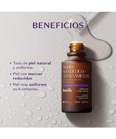 O BOTICARIO O Botic rio Botik High Power Face Serum Mandelic Acid + Tranexamic 5% Evens Skin Tone and Prevents Marks 30ml - Buy Online on GoSupps.com
