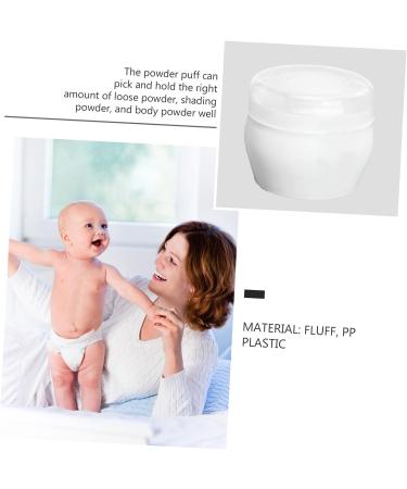 TOYANDONA Baby Powder Puff Set for Kids - Bath and Makeup Sponge Set with Holder | Infant and Toddler Body Powder Sponge - 2 Sets, 9x9cm White - Buy Online on GoSupps.com