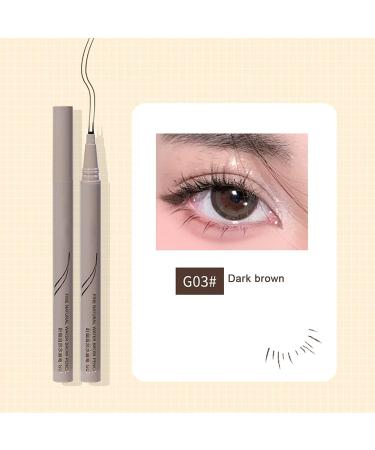 Double Tip Lower Lash Pen - Long Lasting Waterline Eyeliner | Long Lasting Waterline Eyeliner Ultra Fine Smooth Smudge Proof Quick Dry Liquid Eye Liners for Lower Eyelash Pologmase Dark Brown - Buy Online on GoSupps.com