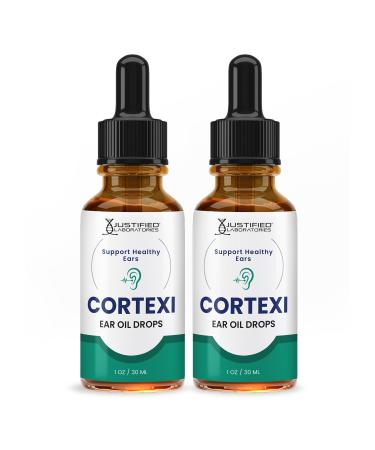 (2 Pack) Cortexi Ear Drops Cortexi Healthy Eardrum Oil Supports Healthy Ears Premium Blend of Essential Oils 2 Bottles