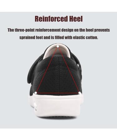 Men's Edema Shoes for Swollen Feet - Wide Width Diabetic Shoes with Adjustable Closure for Elderly - Non-Slip Air Cushion Sneakers in Blue (Size W10/M9) - Buy Online on GoSupps.com