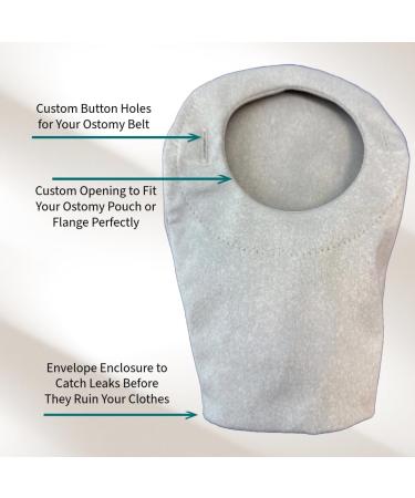StomaCloak Ostomy Pouch Covers - Odor Reducing Moisture Wicking Fit All Sizes - 3-Pack (Beige) for Colostomy Ileostomy Urostomy Bags - Buy Online on GoSupps.com