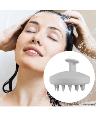 Serker Scalp Massage Brush - Silicone Shampoo Brush for Hair Growth Dandruff Reduction & Head Massage (Gray) - Best for Wet & Dry Use - Buy Online on GoSupps.com