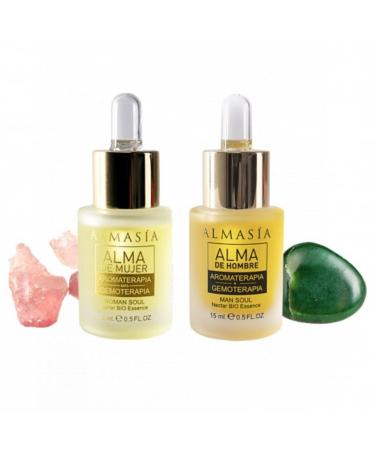 Almasia - essential oils Seele 2er -Set 15ml - Men's soul and women's soul - with paraben -free herbal oils - for body and face - 100% naturally - not tested on animals