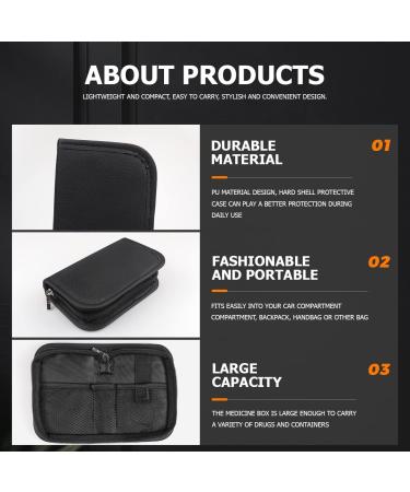 FERCAISH Portable Glucose Meter & Sphygmomanometer Carrying Bag - Medical Device Storage with Mesh Pocket - Nylon Tool Kit (Black) - Buy Online on GoSupps.com