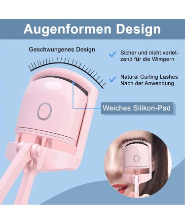 Eyelash Curler USB Rechargeable Electric Eyelash Curler Electric Eyelash Curler with 2 Temperature Settings Professional Eyelash Curler for Long Lasting Natural Curling (White) - Buy Online on GoSupps.com