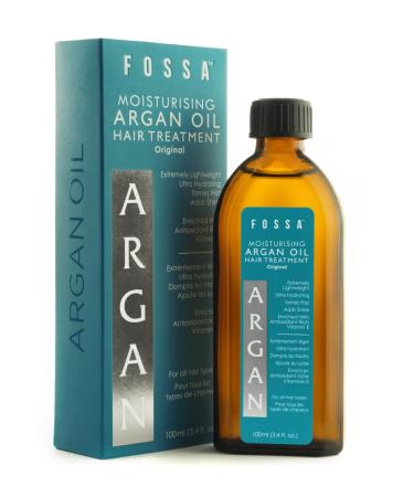 Fossa Argan Oil for Hair | Moisturising Hair Treatment | Lightweight Argan Hair Oil Tames Frizz Adds Shine Reduces Damage and Controls Split Ends for All Hair Types | 100ml 3.4 fl. oz.