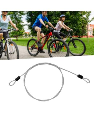 Security Steel Cable  Double Looped Stainless Steel Security Lock Cable for   Loop Cable Scooter Lock(Silver ) - Buy Online on GoSupps.com