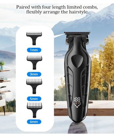 Professional Hair Clippers for Men - Cordless Rechargeable Beard Trimmer with LED Display - Zero Gapped Barber Clippers for Precision Grooming - Buy Online on GoSupps.com
