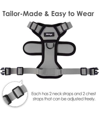 Breakproof Cat Leash Set with Adjustable Soft Vest & Reflective Stripes | Gray XS Cat Dishes for Small Kittens - Buy Online on GoSupps.com