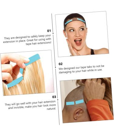FRCOLOR 6 Sheets Double Sided Adhesive Hair Extension Lace Front Wig Tape Adhesive Hair Extension Tape Seamless Hair Extension Tape Hair Extension Tabs Hair Wig Tape Replace Hair Piece Pu - Buy Online on GoSupps.com