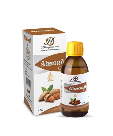 Pure Almond Oil Natural Body Oil for Skin and Hair Moisturizing Almond Oil for Face Promote Glowing and Healthy Skin- 2 Oz Bottle