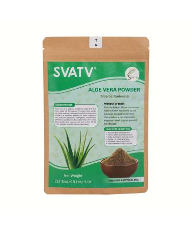 SVATV Natural Aloe Vera Powder For Face Pack and Face Mask - Glowing Soothes & Cools Skin Natural Glowing Improve Elasticity Rich Conditioner For Skin & Hair care 227g Half Pound