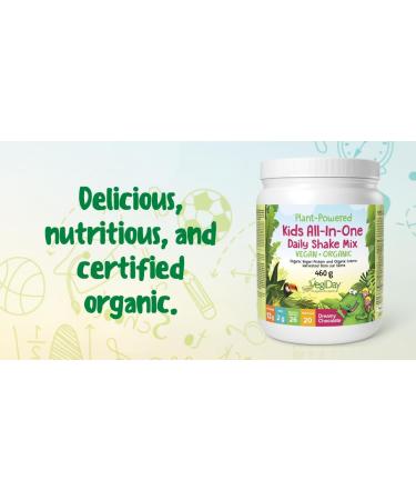 Kids All-In-One Daily Shake Mix Dreamy Chocolate 460g Vegan Organic Plant-based Protein and Greens 13g of protein per serving Naturally Sweetened Free of Artificial Colours and Preservatives Perfect for Smoothies - Buy Online on GoSupps.com