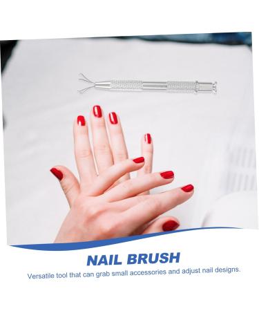 Beavorty Manicure Tools Grabber Nail Art Tools Jewelry Jewlery Nail Tools Gemstone Grabbing Tool Pick up Tool Nail Gems Tool Rhinestone Tools Pickup Tool Metal Sponge Stainless Steel 12.00X1.00X1.00CM Silver - Buy Online on GoSupps.com