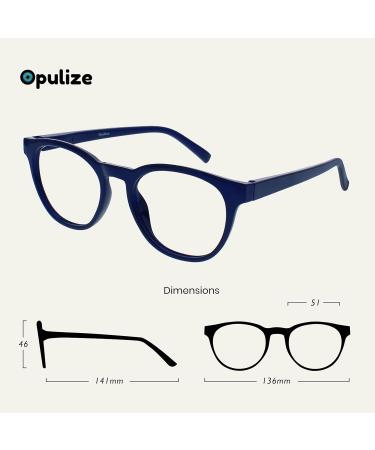 Opulize Blu - Blue Light Filter Reading Glasses 3 Pack | Cool Frame Feder Hinges | Improve Sleep for Men & Women | +2.50 Diopters - Blue/Green/Gray - Buy Online on GoSupps.com