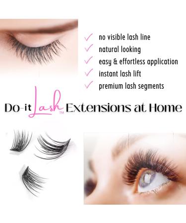 itLASH Ultimate Eyelash Extension Kit - DIY Home Application w/ 30 Premium Lash Segments, Applicator, Adhesive & Sealer - 48 Hour Hold, 10mm 12mm 14mm - Buy Online on GoSupps.com