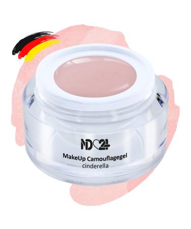 ND24 NAILDESIGN - Make -up Camouflage Gel for Geln gel - Cover Gel for a nail modeling as in the nail studio - Boarding gel for baby boomer nails - Made in Germany & vegan (15ml | Cinderella) 15 ml (1 Pack) Cinderella