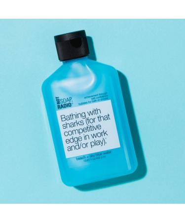 Not Soap Radio Bathing with sharks | Beach and sky blue water with Royal Jelly extract Moisturizing Body Wash for Women and Men | Paraben and Sulfate Free - Buy Online on GoSupps.com