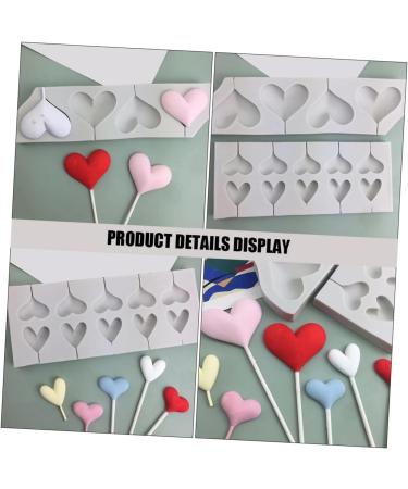 COLLBATH 2pcs Baking Mold/Cake Mold Lollipop Chocolate DIY Candy Mould Sucker Jelly Shaped Maker Fudge Heart Cake Mold Heart-Shaped Heart Silicone Lollipop molds White - Buy Online on GoSupps.com