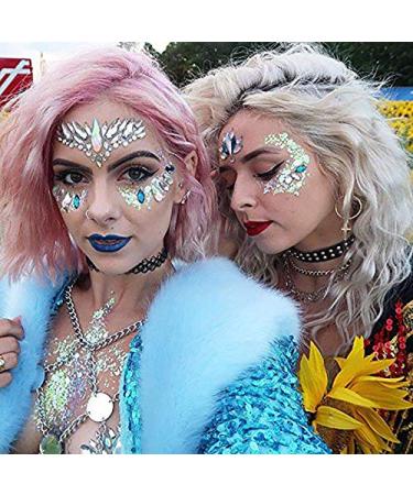 Bowitzki Halloween Mermaid Face Jewels Rhinestone Stickers - Black B - Buy Online on GoSupps.com