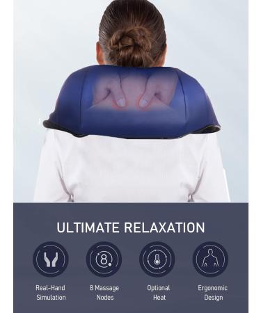 Shiatsu Massager for Back Shoulder & Neck with Warmth - 3D Deep Tissue Kneading for Whole Body Legs & Feet | Perfect Gifts for Mom & Dad - Buy Online on GoSupps.com