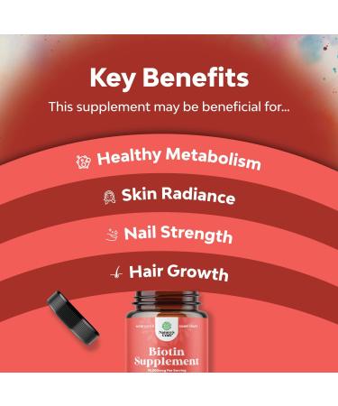 Pure Potent Biotin Vitamins for Hair Growth & Skin Health - Natural Supplement for Men and Women - Faster Metabolism Support - Buy Online on GoSupps.com