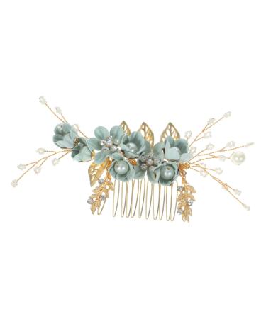 KONTONTY Bridal Hair Comb Hair Accessories for Women Retro Hair Comb Clips Hair Clips Wedding Hair Comb Wedding Combs for Hair for Bride Jewelry Vintage Bridal Hair Jasmine Pearl Mother
