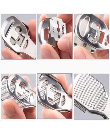 Stainless Steel Callus Planer Set - Foot Care Kit with 10 Replacement Blades & Callus Rasp Head | International Shipping Available - Buy Online on GoSupps.com