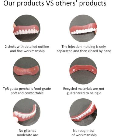 XZLZMD Reusable Prosthesis Teeth - Natural Color Unisex Immediate Repair for Cracked or Missing Dentures - 7 Pairs - Buy Online on GoSupps.com