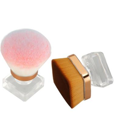 Flat Top Foundation Brush Blusher Brush for Loose Powder Synthetic Fiber Comfortable Handle with Makeup Base - Buy Online on GoSupps.com
