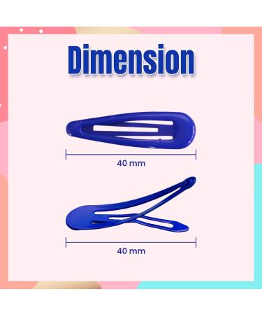 6Pcs 5CM Royal Blue Snap Hair Clips School Colours Hair Accessories for Girls & Women - Buy Online on GoSupps.com
