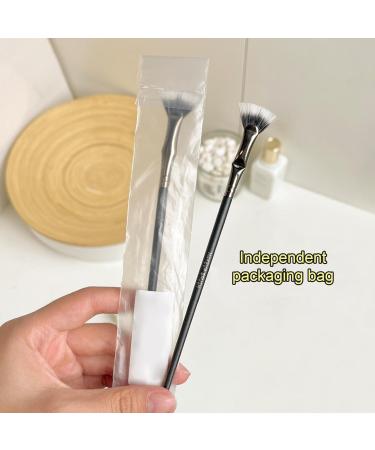 FOCCAR Mascara Fan Brush Ergonomic Angled Eyelash Brush | Soft Bristle Lash Wand Brush Tool to Enhance Lower Lashes Natural Lifted Effects - Buy Online on GoSupps.com