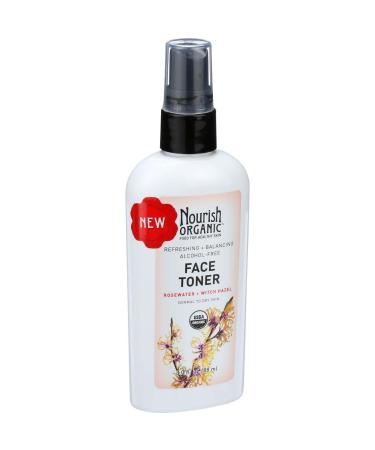 Nourish Organic Face Toner - Refreshing And Balancing - Rosewater And Witch Hazel - 3 Oz