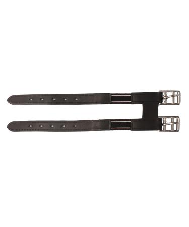 YOU Leather Horse Elastic Girth Extension Black with matching elastic band