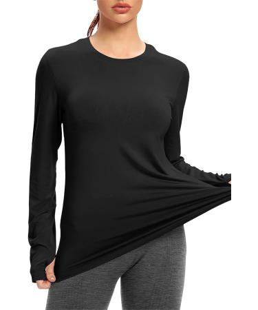 Bestisun Women's Long Sleeve Mesh Back Workout Top - Small Black - Buy Online on GoSupps.com