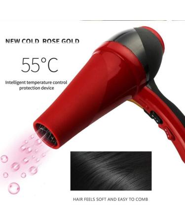 Hair Dryer 2300W Ionic Professional Blow Dryer with 2 Air Nozzles Low Noise Hairdryer with 2 Speed 3 Heat Settings Powerful AC Motor Fast Drying for Home and Salon Men and Women Small Gift - Buy Online on GoSupps.com