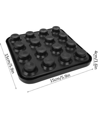 Portable AntiDrop Billiard Ball Holder Tray - 16 Holes for Snooker Pool Halls (Black) - Buy Online on GoSupps.com