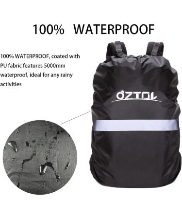OZTDL Upgraded Waterproof Backpack Cover 55-60L - Anti-Slip, Reflective, Ultralight for Hiking, Camping, Traveling - Black - Buy Online on GoSupps.com