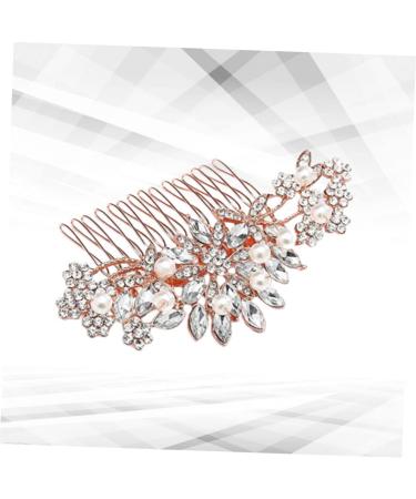 FRCOLOR 1pc Pearl Bridal Headdress Crystal Wedding Hair Comb Rhinestone Headpiece Crystal Hair Comb Bridal Headband Hen Tiara Bridal Hair Accessories Bride Old Fashioned Silver Crystal - Buy Online on GoSupps.com