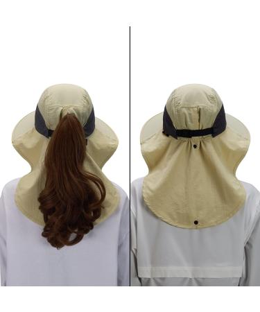 Bassdash Unisex UPF 50+ Fishing Hat - Water-Repellent Wide Brim Neck Protection & Ponytail Friendly - Ideal for Men & Women - Buy Online on GoSupps.com