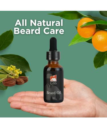 Shop G.B.S Beard Oil Set - 30ml 3 Bottles & Wooden Boar Bristle Brush | Premium Beard Care for Men - Buy Online on GoSupps.com