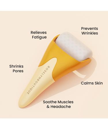 ROSELYNBOUTIQUE Ice Roller for Face - Reduce Wrinkles & Puffiness | Facial Skin Care Tool for Men & Women - Perfect Self-Care Gift (Yellow - Buy Online on GoSupps.com